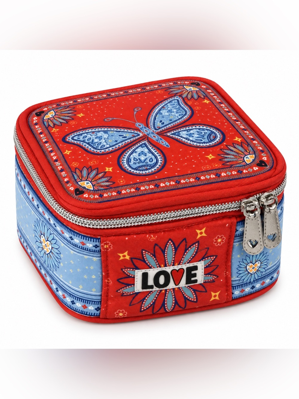 Brighton Bandana Love Jewelry Case Butterfly Travel Organizer NWT